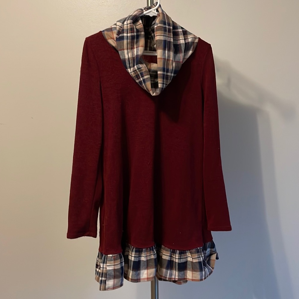 L “Layered” long sleeved long dress/shirt